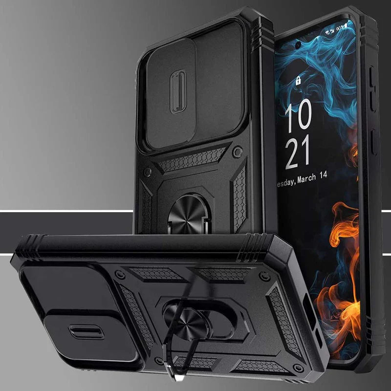 VIVO V40E 5G Armor Military-grade Case With Sliding Camera Cover & 360 Kickstand