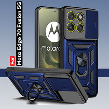 Motorola Edge 70 Fusion 5G Armor Military-grade Case With Sliding Camera Cover & 360 Kickstand
