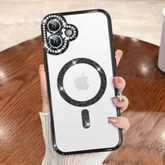 IPHONE 16 PLUS 5G Diamond Gradient Plated MagSafe TPU With Camera Lens Protection Phone Case