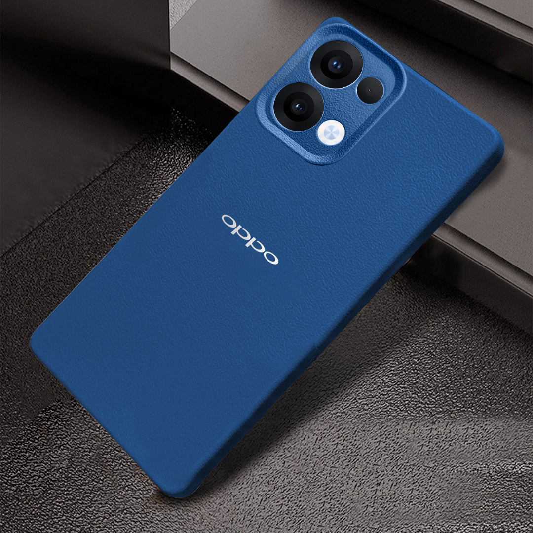 Oppo RENO 13 5G Solid Color Leather Texture Matte Phone Back Case