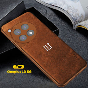 OnePlus 12 5G Business LEATHER BACK CASE WITH CAMERA PROTECTION