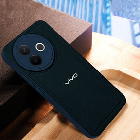 VIVO Y39 5G Vintage Leather Stitched Protective Back Case