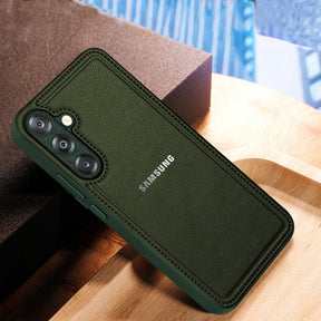 Samsung Galaxy A56 5G Vintage Leather Stitched Protective Back Case