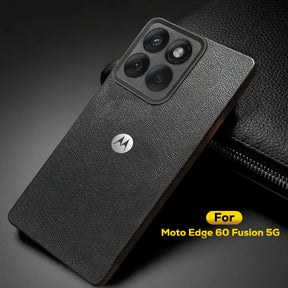 MOTO EDGE 60 FUSION 5G Solid Color Leather Texture Matte Phone Back Case