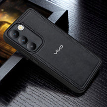 VIVO Y200E 5G Vintage Leather Stitched Protective Back Case