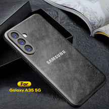 GALAXY A35 5G Business Style PU LEATHER PROTECTIVE BACK CASE WITH CAMERA PROTECTION