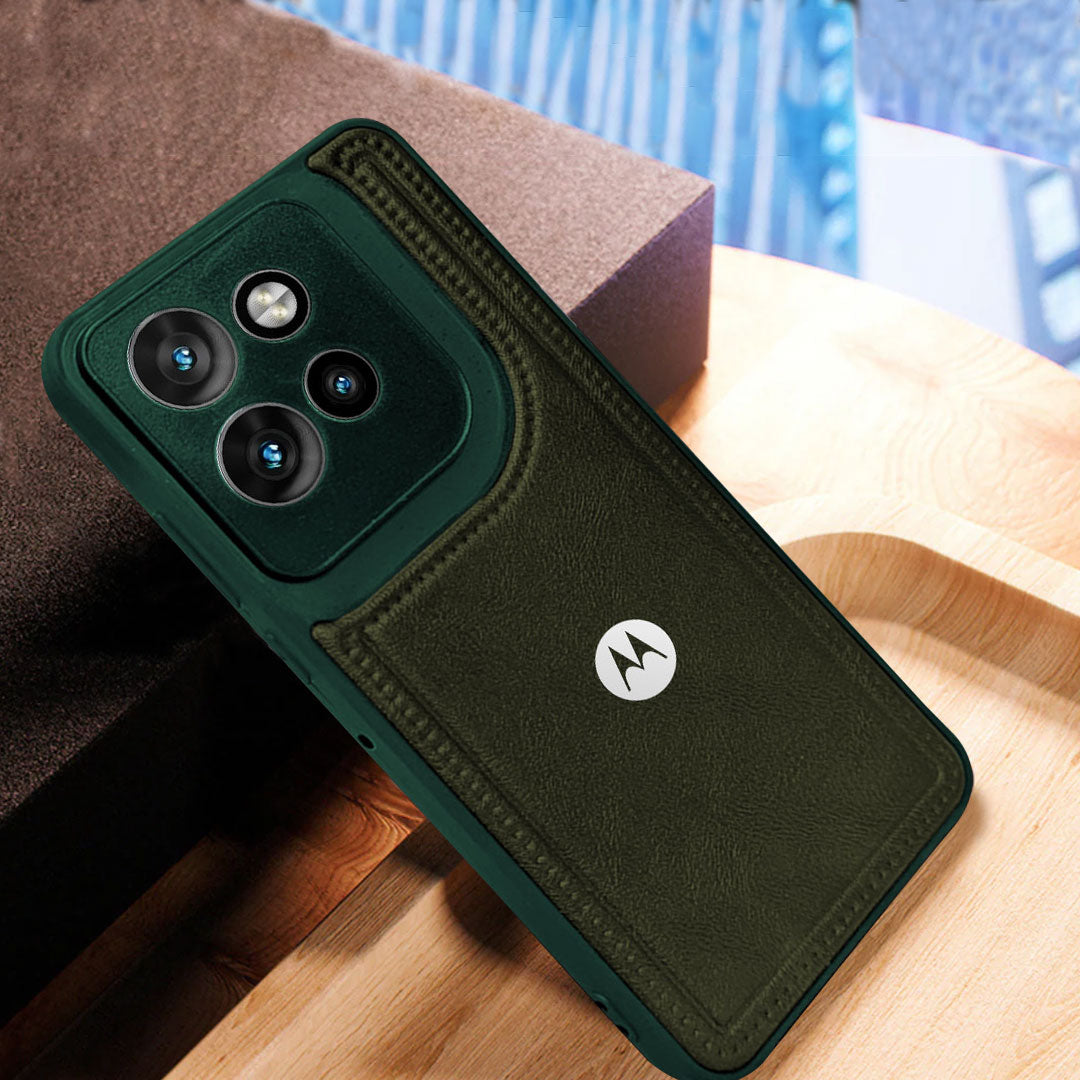 MOTOROLA EDGE 50 NEO 5G Vintage Leather Stitched Protective Back Case