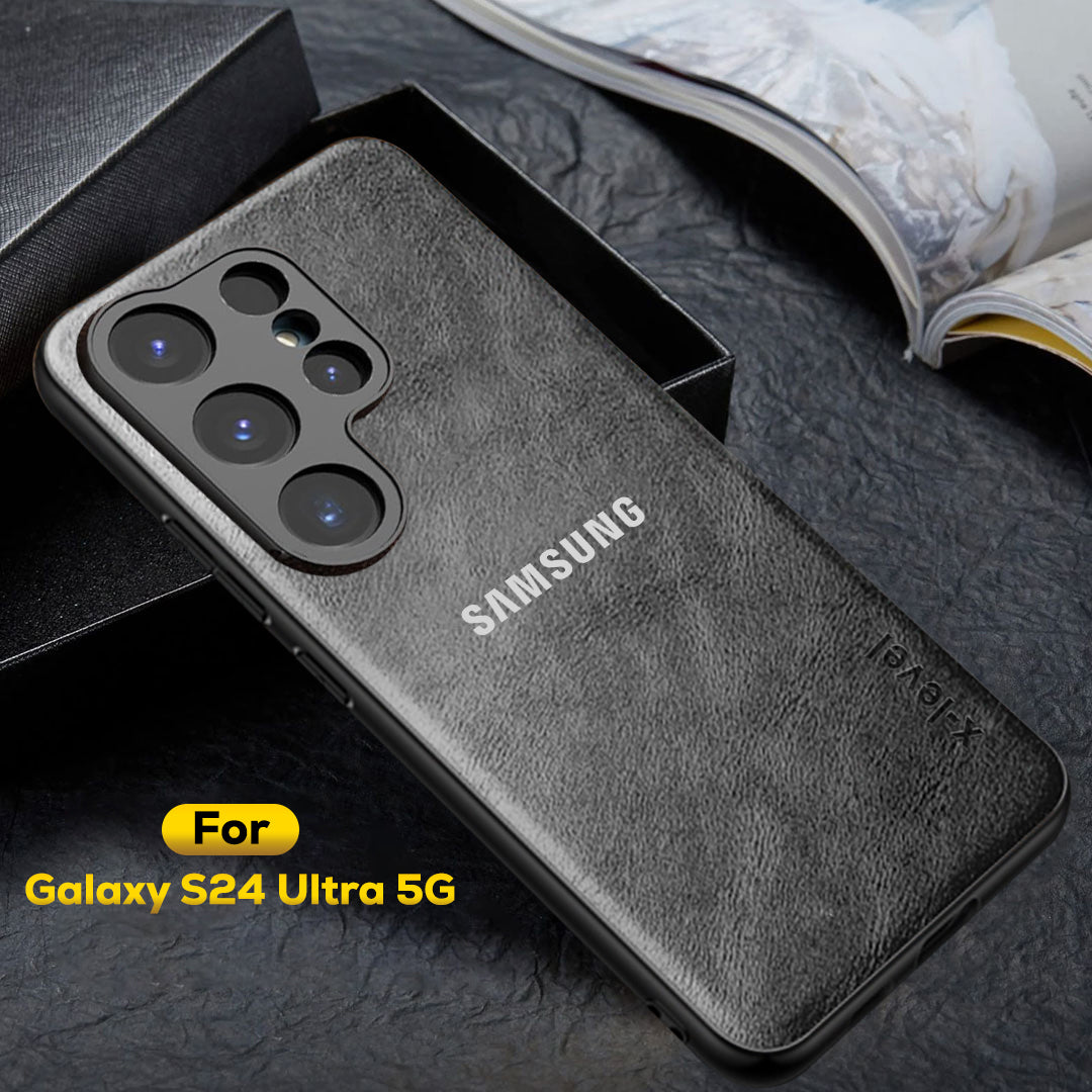 Galaxy S24 ULTRA 5G PU LEATHER PROTECTIVE BACK CASE WITH CAMERA PROTECTION