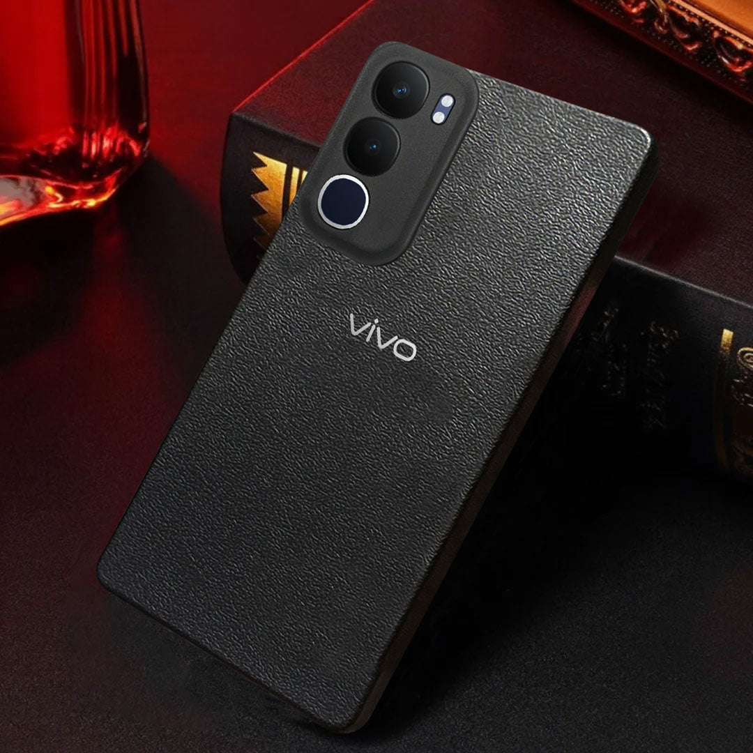 Vivo Y29 5G Solid Color Leather Texture Matte Phone Back Case