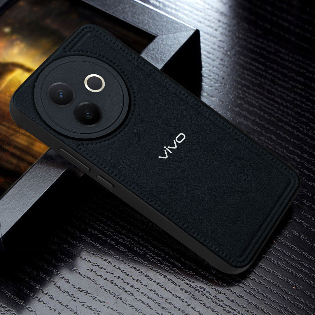 VIVO Y39 5G Vintage Leather Stitched Protective Back Case