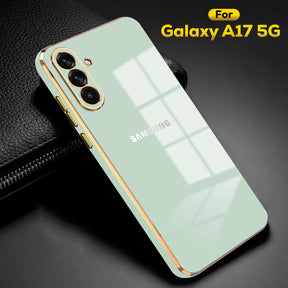 SAMSUNG GALAXY A17 5G ULTRA-SHINE GOLD ELECTROPLATED LUXURIOUS BACK CASE WITH CAMERA PROTECTION