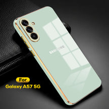SAMSUNG GALAXY A57 5G ULTRA-SHINE GOLD ELECTROPLATED LUXURIOUS BACK CASE WITH CAMERA PROTECTION