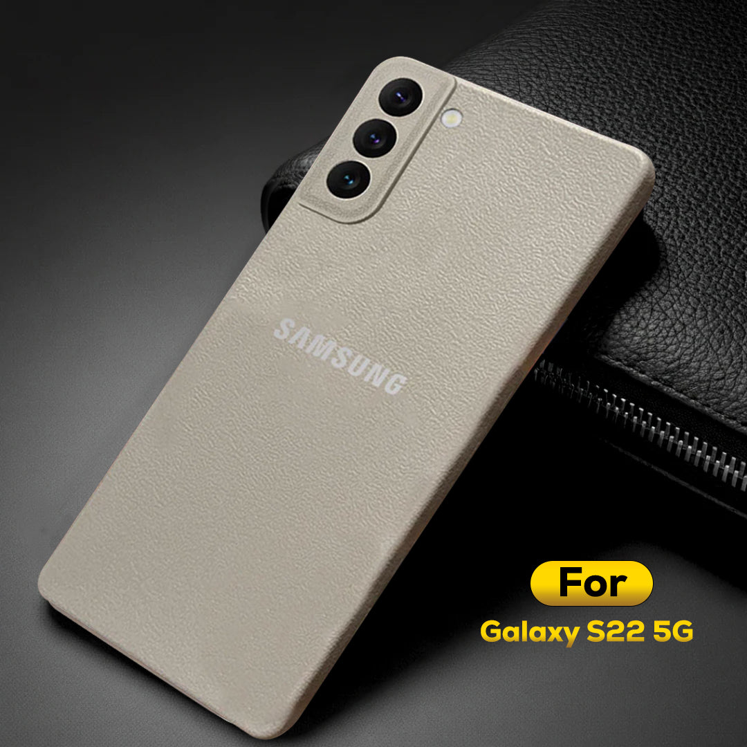 Samsung Galaxy S22 5G Solid Color Leather Texture Matte Phone Back Case