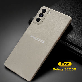 Samsung Galaxy S22 5G Solid Color Leather Texture Matte Phone Back Case