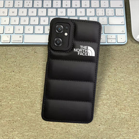 The North Face Puffer Edition Black Bumper Back Case For Reno 7