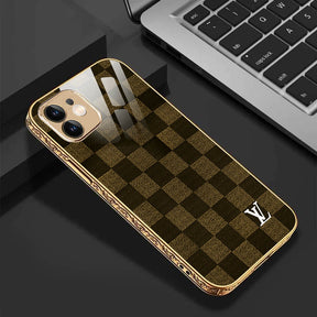 PhoneCases.Co.in-iPhone 12/12pro/12pro max Flawless Checkered Glass Protective Case/Cover