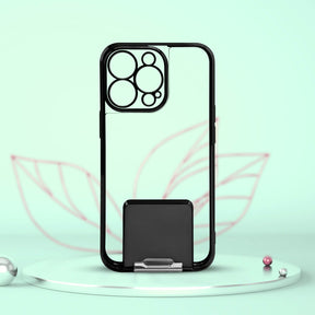 PhoneCases.Co.in-iPhone13/13 pro/13 pro max-Lucent Back Stand Color Plated Protective back Case/Cover