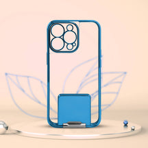 PhoneCases.Co.in-iPhone13/13 pro/13 pro max-Lucent Back Stand Color Plated Protective back Case/Cover