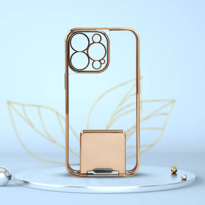 PhoneCases.Co.in-iPhone13/13 pro/13 pro max-Lucent Back Stand Color Plated Protective back Case/Cover