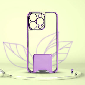 PhoneCases.Co.in-iPhone13/13 pro/13 pro max-Lucent Back Stand Color Plated Protective back Case/Cover