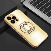 PhoneCases.Co.in IPHONE 13/13 Pro/13 Pro Max-Series Gucci Style Glass Protective Back Case(Beige)