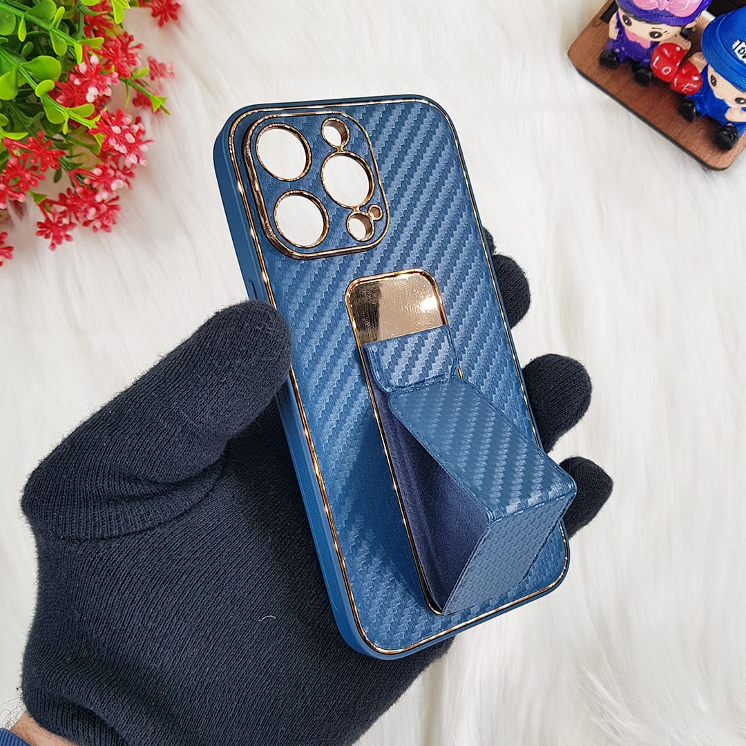 PhoneCases.Co.in- iPhone13/iPhone13 pro/iPhone 13 pro-max Carbon Leather with Back Stand case