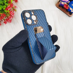 PhoneCases.Co.in- iPhone13/iPhone13 pro/iPhone 13 pro-max Carbon Leather with Back Stand case