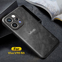 VIVO V70 5G Business Style PU LEATHER PROTECTIVE BACK CASE WITH CAMERA PROTECTION