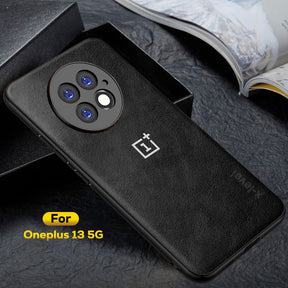 OnePlus 13 5G Business LEATHER BACK CASE WITH CAMERA PROTECTION