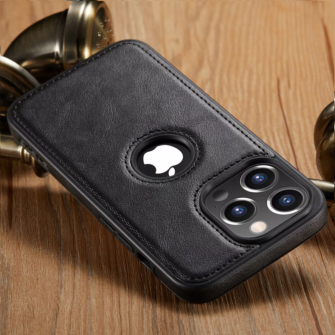 IPHONE 16 PRO 5G Drop Protection | Raised Camera Edges Protective Back Leather Case