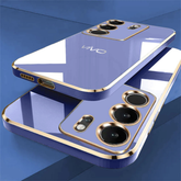 VIVO V29 5G ULTRA-SHINE GOLD ELECTROPLATED LUXURIOUS  BACK CASE WITH CAMERA PROTECTION
