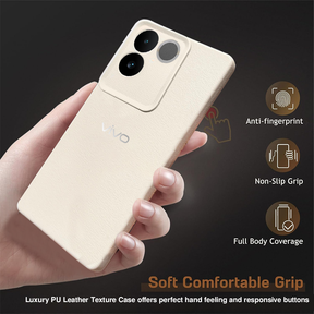 Vivo T2 Pro 5G Solid Color Leather Texture Matte Phone Back Case