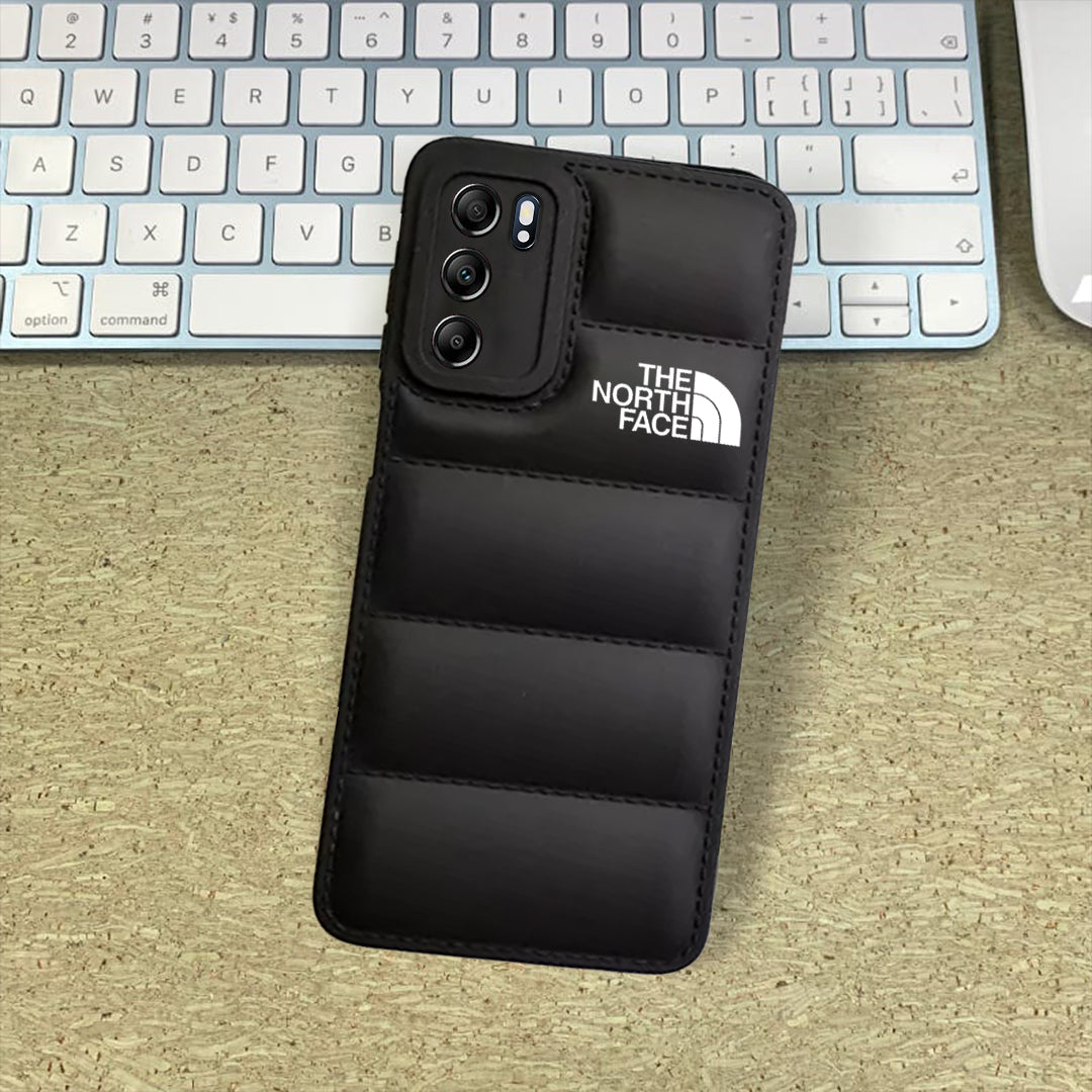 Reno 6 5G The North Face Puffer Edition Black Bumper Back Case