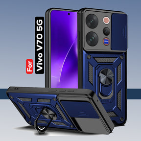 VIVO V70 5G Armor Military-grade Case With Sliding Camera Cover & 360 Kickstand