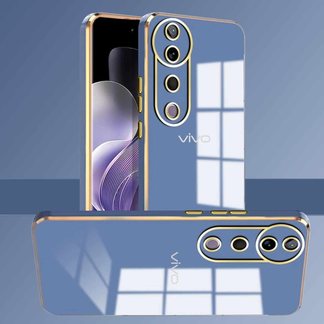 VIVO V-SERIES 5G ULTRA-SHINE GOLD ELECTROPLATED LUXURIOUS  BACK CASE WITH CAMERA PROTECTION