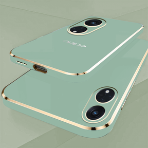 RENO 8T ULTRA-SHINE GOLD ELECTROPLATED LUXURIOUS  BACK CASE WITH CAMERA PROTECTION