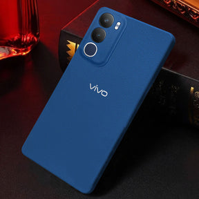 Vivo Y29 5G Solid Color Leather Texture Matte Phone Back Case