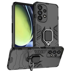 Galaxy A53 5G Black Panther Metal Bracket Shockproof Protective Back Case