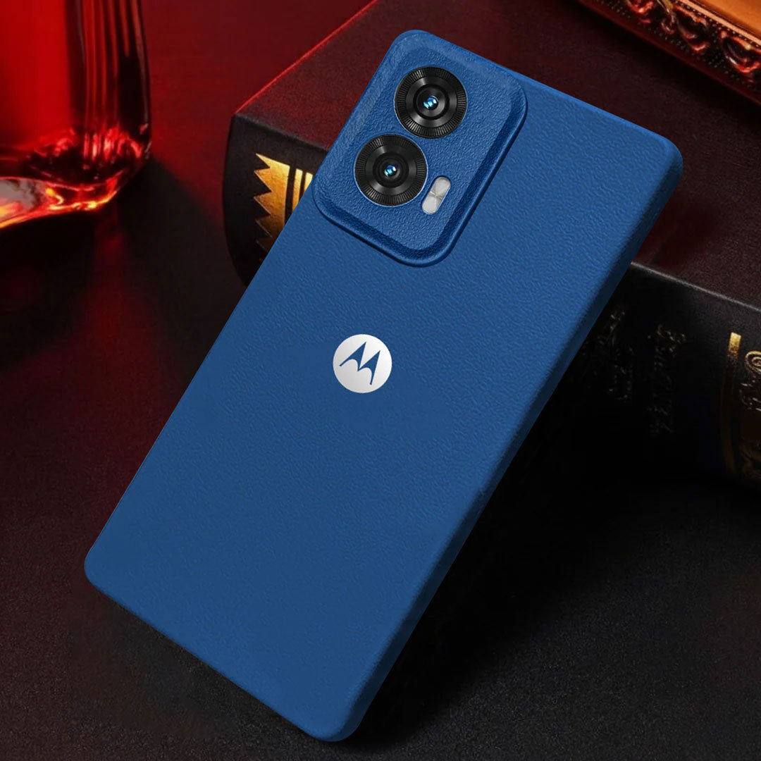 MOTO EDGE 50 FUSION 5G Solid Color Leather Texture Matte Phone Back Case
