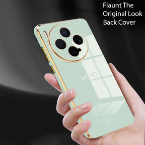 VIVO X300 5G ULTRA-SHINE GOLD ELECTROPLATED LUXURIOUS  BACK CASE WITH CAMERA PROTECTION