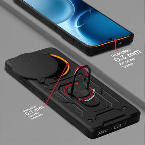 VIVO X300 PRO 5G Armor Military-grade Case With Sliding Camera Cover & 360 Kickstand
