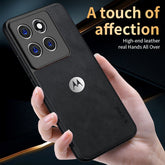 MOTOROLA EDGE 60 STYLUS 5G Business Style PU LEATHER PROTECTIVE BACK CASE WITH CAMERA PROTECTION