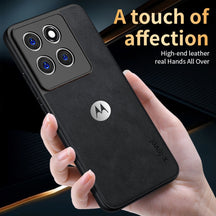 MOTOROLA EDGE 60 STYLUS 5G Business Style PU LEATHER PROTECTIVE BACK CASE WITH CAMERA PROTECTION
