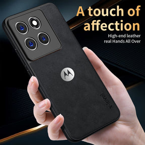 MOTOROLA EDGE 60 STYLUS 5G Business Style PU LEATHER PROTECTIVE BACK CASE WITH CAMERA PROTECTION