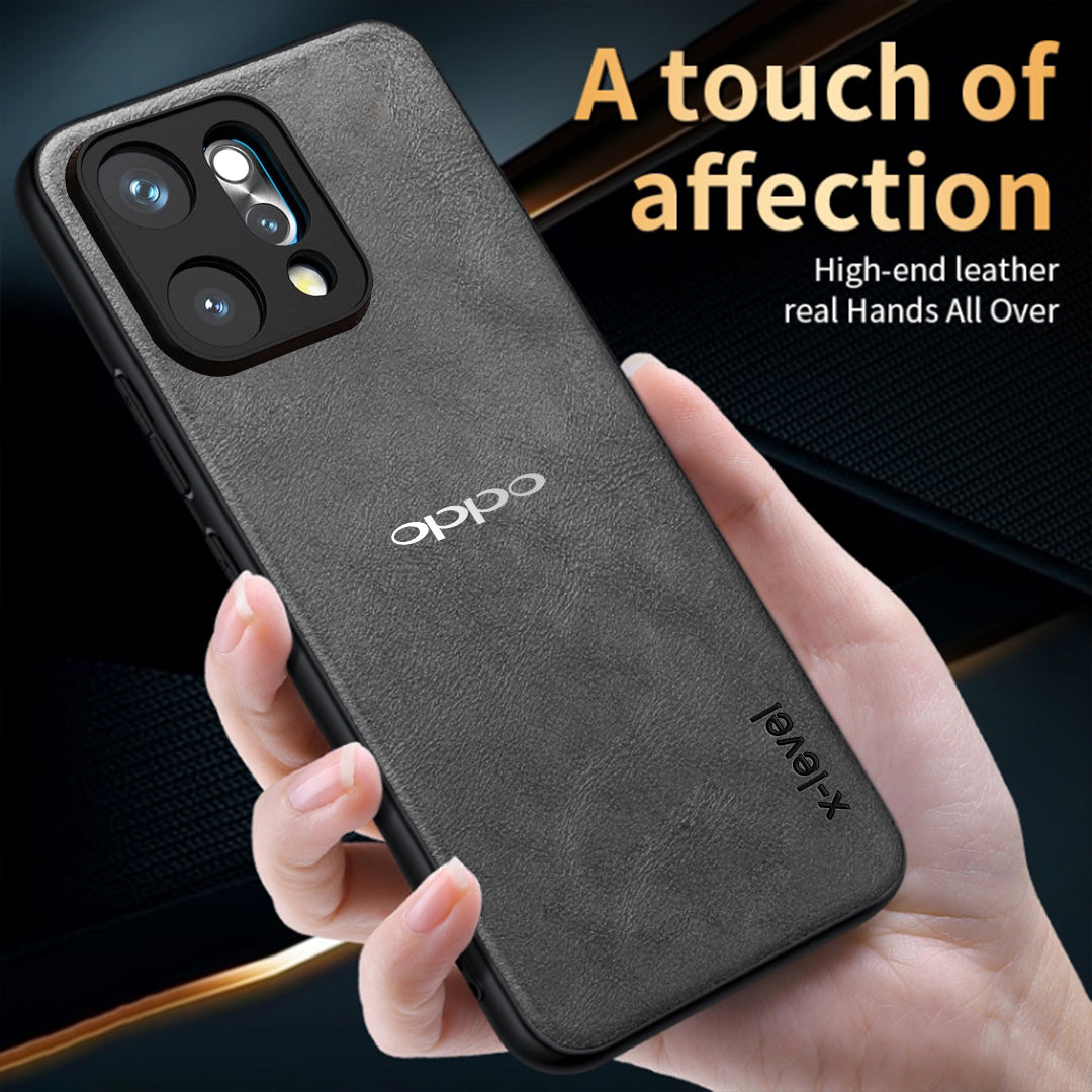 OPPO RENO 14 PRO 5G Business Style PU LEATHER PROTECTIVE BACK CASE WITH CAMERA PROTECTION