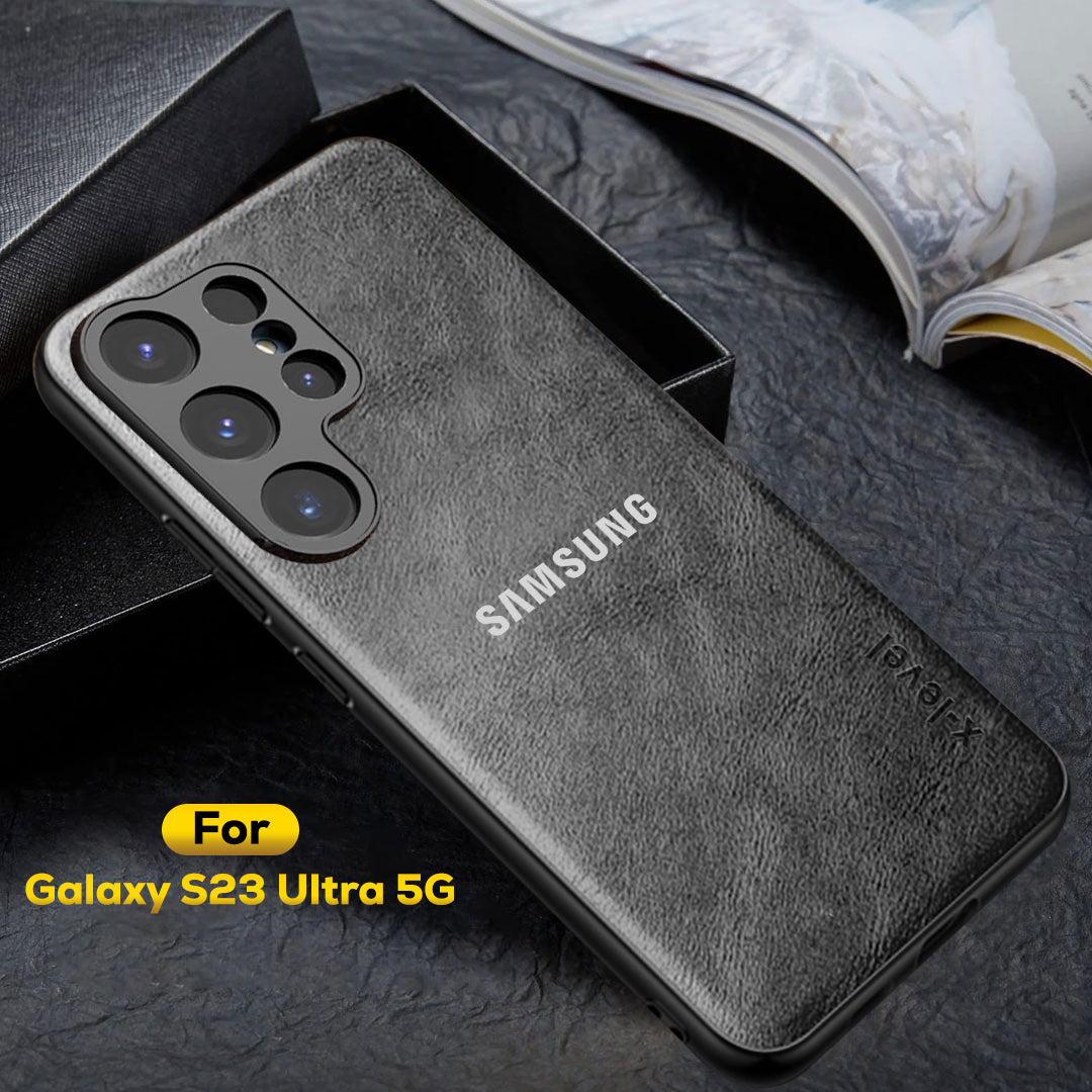 Galaxy S23 ULTRA 5G PU LEATHER PROTECTIVE BACK CASE WITH CAMERA PROTECTION