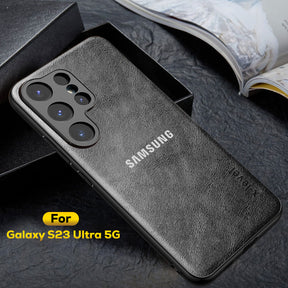 Galaxy S23 ULTRA 5G PU LEATHER PROTECTIVE BACK CASE WITH CAMERA PROTECTION