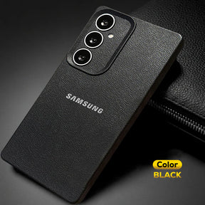 Samsung Galaxy S23 FE 5G Solid Color Leather Texture Matte Phone Back Case