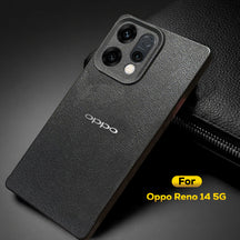Oppo RENO 14 5G Solid Color Leather Texture Matte Phone Back Case