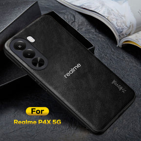REALME P4X 5G Business Style PU LEATHER PROTECTIVE BACK CASE WITH CAMERA PROTECTION